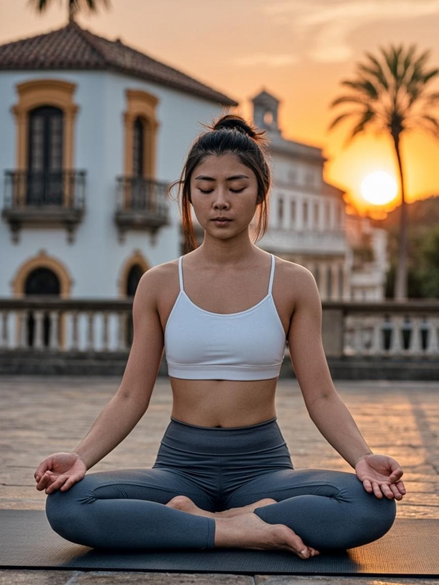Meditación al atardecer en Cartagena